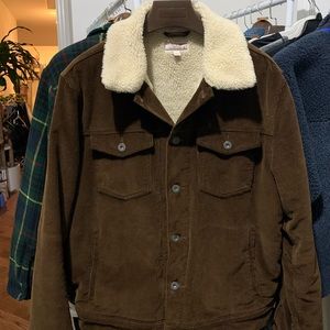 J. Crew Wallace & Barnes sherpa-lined corduroy jacket- Large